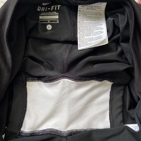 Nike Dri Fit Power Knit Skirt Skort Athletic Golf Tennis Run Black White Large - Picture 8 of 17
